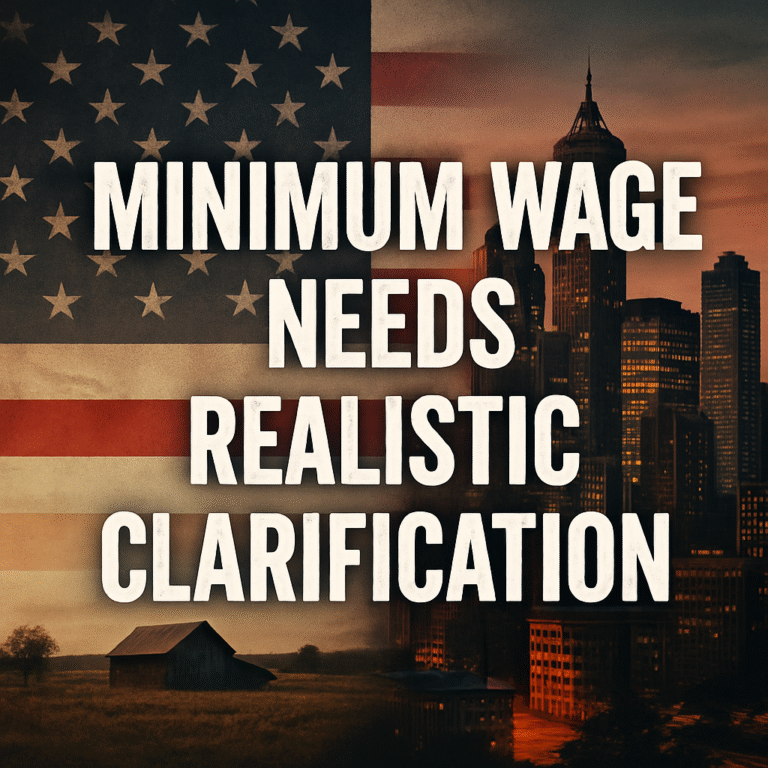 Minimum Wage Needs Realistic Clarification